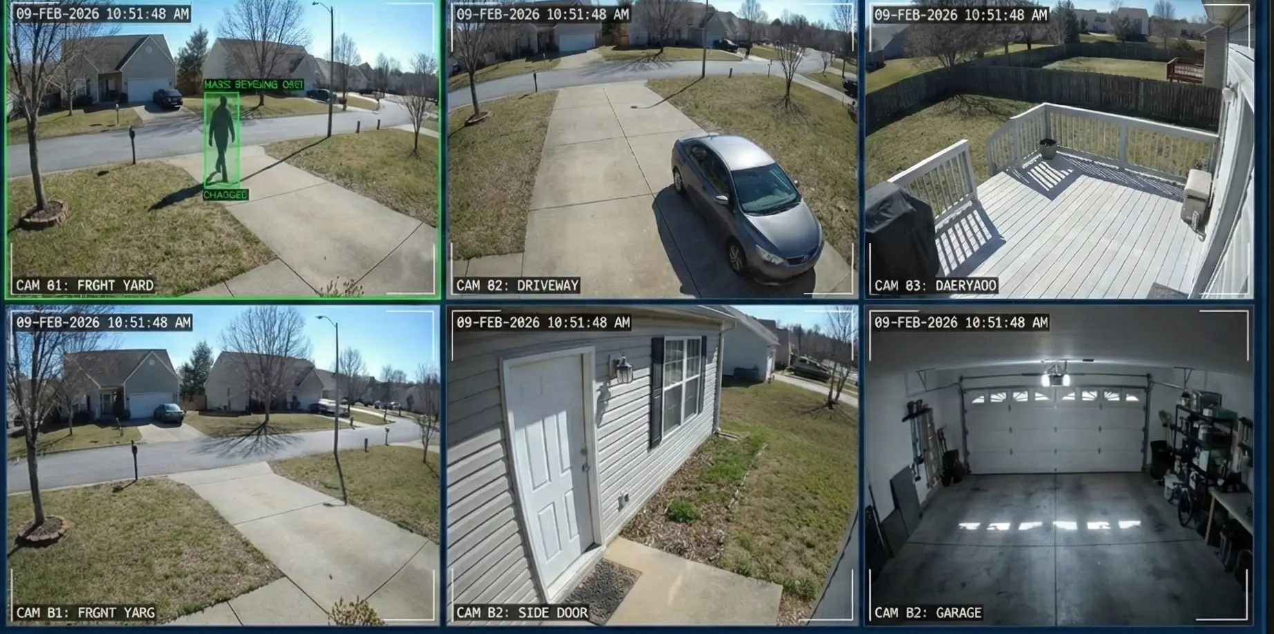 NVR view with cameras